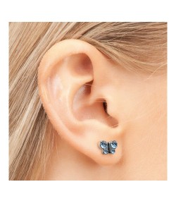 Studex steel Butterfly Mar Aquamarine Earrings, 8mm 7524-2003