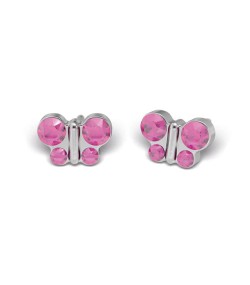 Studex steel Butterfly Rose Earrings, 8mm, 7524-2010