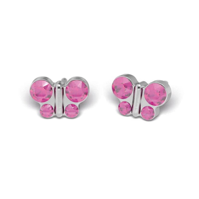 Studex steel Butterfly Rose Earrings, 8mm, 7524-2010 Studex steel Butterfly Rose Earrings, 8mm, 7524-2010