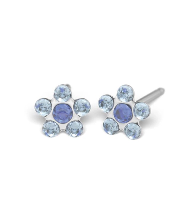 Studex steel Light Sapphire Sep Earrings, 5mm 7512-6399