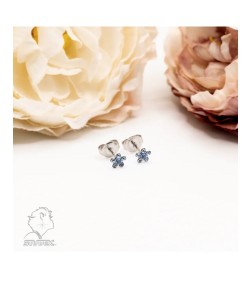 Studex steel Light Sapphire Sep Earrings, 5mm 7512-6399