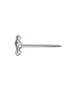 Studex steel Rainbow Daisy Flower Earrings, 5mm 7512-6213