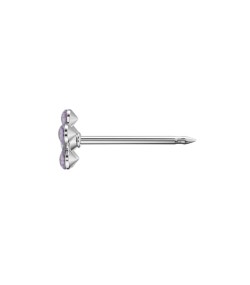 Studex steel Tanzanite April Crystal Earrings, 5mm, 7512-6284