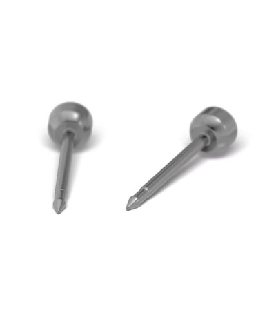 Studex Titanium Earrings with April Crystal stone, 2mm, 7533-0204