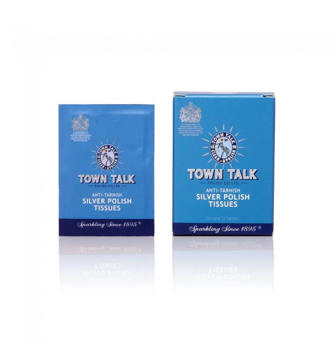 Town Talk anti-tarnish silver polish tissues 10 pcs in box