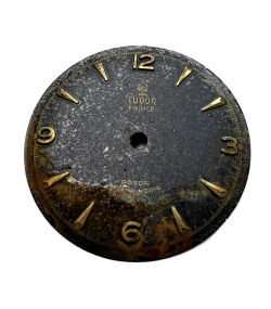 Tudor Oyster Prince caliber 390 automatic movement with dial and gold tone hands for repair or parts