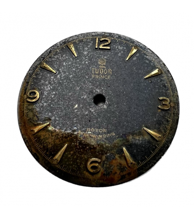 Tudor Oyster Prince caliber 390 automatic movement with dial and gold tone hands for repair or parts