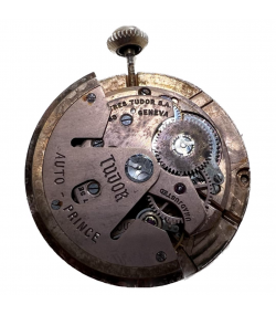 Tudor Oyster Prince caliber 390 automatic movement with dial and gold tone hands for repair or parts