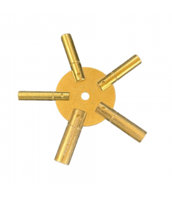 Universal brass key for clocks 5 different sizes 2-4-6-8-10