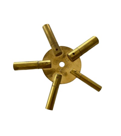 Universal brass key for clocks 5 different sizes 3-5-7-9-11