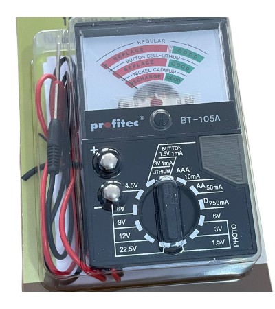 Universal Profitec analog battery tester BT-105A