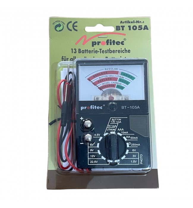 Universal Profitec analog battery tester BT-105A