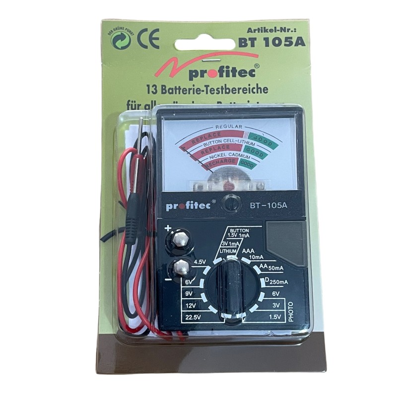 Аналогов тестер за батерии Profitec BT-105A Аналогов тестер за батерии Profitec BT-105A