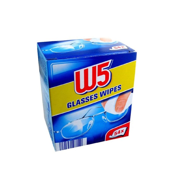 W5 Glasses Lens Cloths 54 Pcs Wipes Cleaning Glasses Camera Phone
