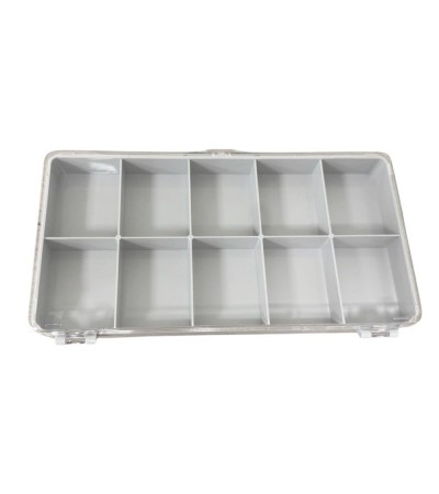 Watch box with 10 compartments for watch parts or beads