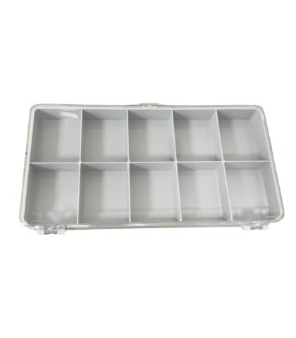 Watch box with 10 compartments for watch parts or beads