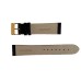Waterproof black smooth leather watch strap with gold buckle 20mm