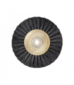 Wheel circle hard brush bristle with wooden core, 3 rows, 70 mm