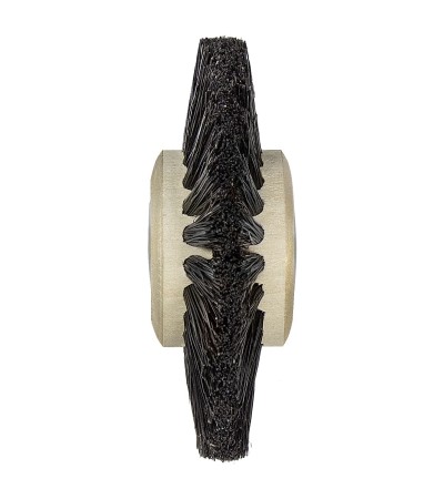Wheel circle hard brush bristle with wooden core, 3 rows, 70 mm