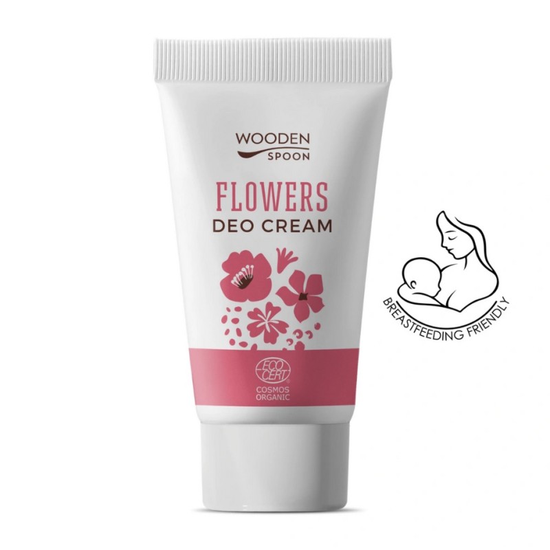 Organic Certified Deo Cream, Flowers, 40 ml, Wooden Spoon Organic Certified Deo Cream, Flowers, 40 ml, Wooden Spoon