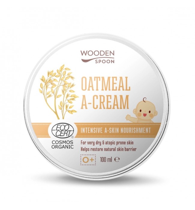 Organic Oatmeal A-Cream Wooden Spoon