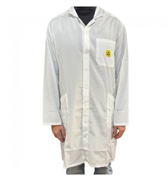 Work coat antistatic for watchmakers, white, size L