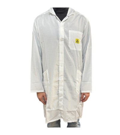 Work coat antistatic for watchmakers, white, size XL