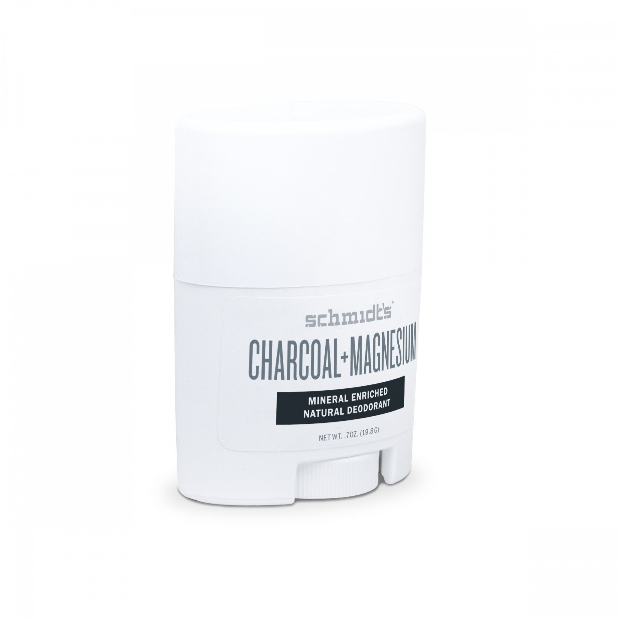 Natural Deodorant Charcoal + Magnesium Travel Size Schmidt's Naturals