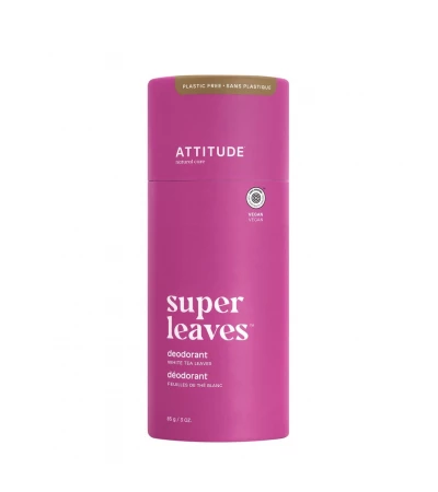 Дезодорант с листа на бял чай, без пластмаса, Super Leaves, ATTITUDE