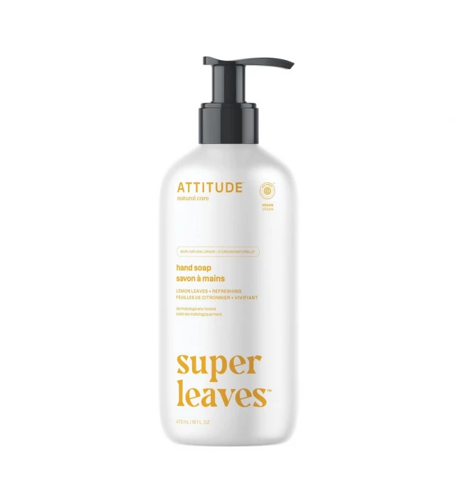 Течен сапун за ръце с екстракт от лимонови листа, Super Leaves, ATTITUDE