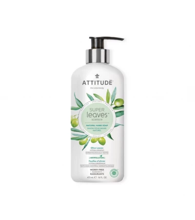 Liquid Hand Soap, Olive Leaves, Super leaves, ATTITUDE