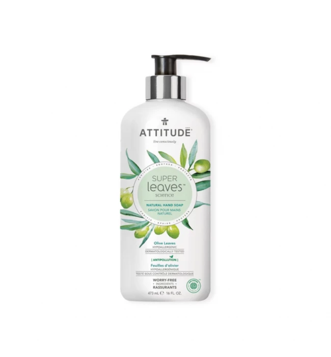 Liquid Hand Soap, Olive Leaves, Super leaves, ATTITUDE