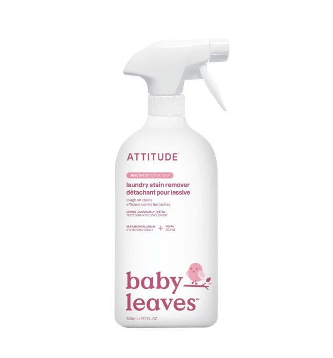 Laundry Stain Fighter Liquid, Unscented, baby leaves, ATTITUDE