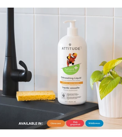 Washing Up Liquid, Citrus Zest, ATTITUDE