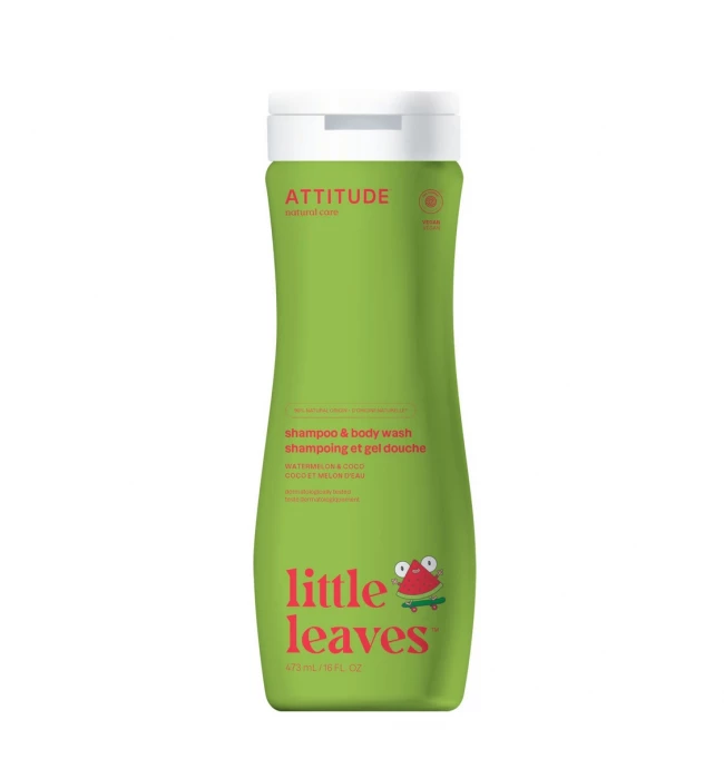 Little Leaves 2-in-1 Shampoo and Body Wash – Watermelon and Coco, Attitude 