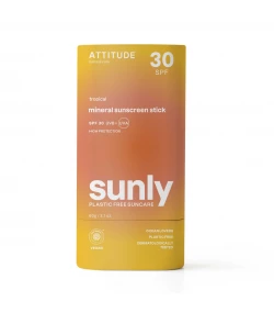 Plastic-Free Mineral Sunscreen Stick SPF 30 – Tropical, Sunly, ATTITUDE