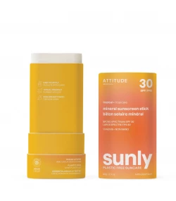Plastic-Free Mineral Sunscreen Stick SPF 30 – Tropical, Sunly, ATTITUDE