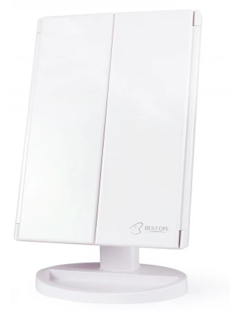 Cosmetic Makeup Mirror, LED Lights, White - Bestope