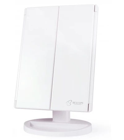 Cosmetic Makeup Mirror, LED Lights, White - Bestope