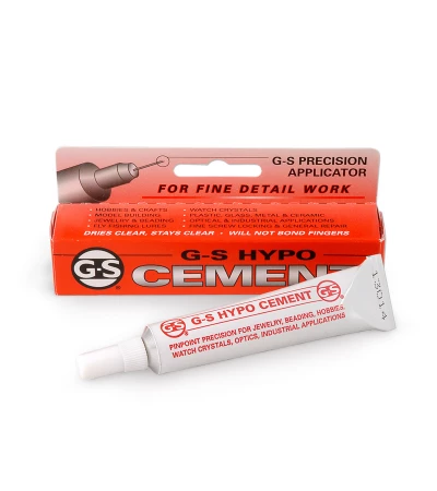 G-S Hypo Cement Adhesive for Plastic, Fiber, Stones, Pearls, and Ceramics, 9 ml