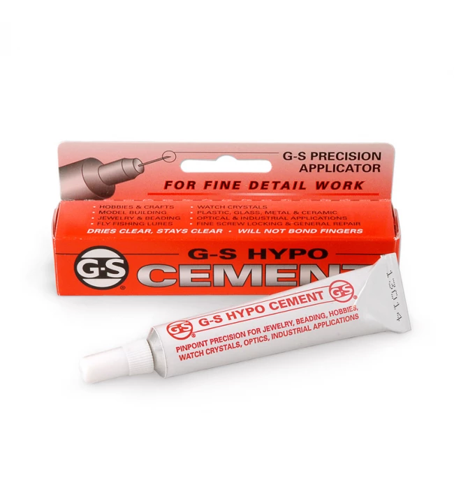 G-S Hypo Cement Adhesive for Plastic, Fiber, Stones, Pearls, and Ceramics, 9 ml