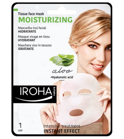 IROHA Soothing & Hydrating Face Sheet Mask with Aloe Vera and Hyaluronic Acid