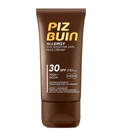 PIZ BUIN Слънцезащитен крем за лице за алергична и чувствителна кожа SPF 30 50 мл.