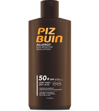 PIZ BUIN Allergy Sun sensitive skin lotion SPF50+ 200 ml.