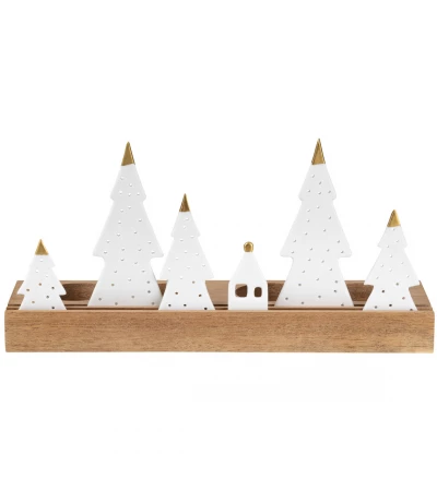 Illuminated decoration fir trees