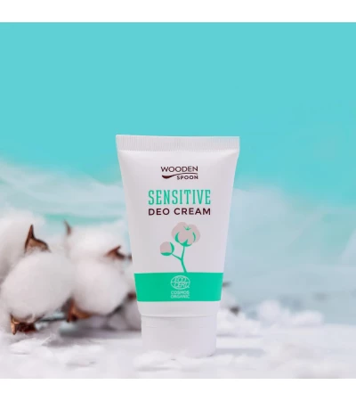 Bio Deo Cream Sensitive Wooden Spoon, Organic Deodorant